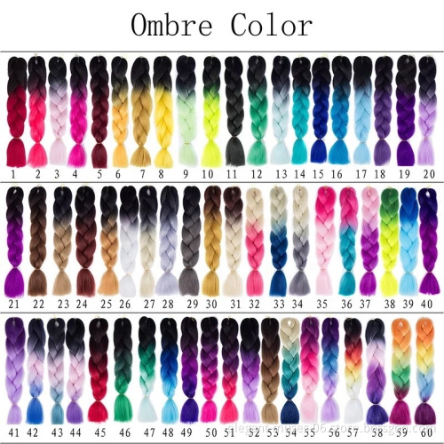 82inch 165g Synthetic Jumbo Braids Crochet Hair x pression Braiding Hair Extensions Pink Blue White Heat Resistant
